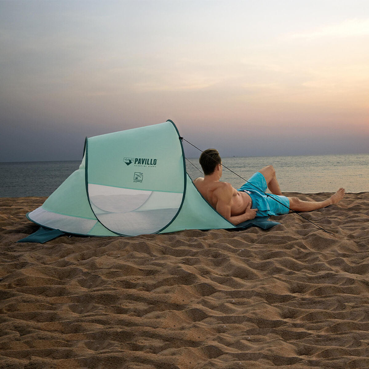 Strandtält Bestway Polyester Glasfiber UPF 80+ 200x120x90 cm Camping och Strand 68107 finns hos Aktivcamping