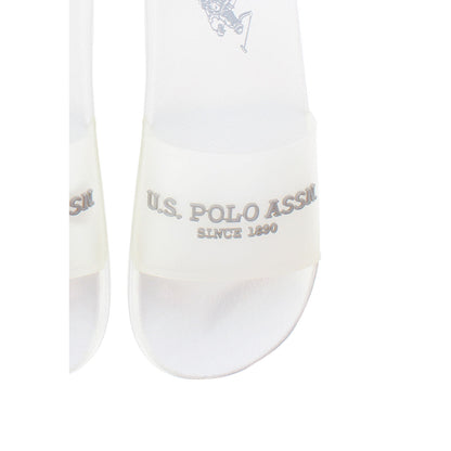 Strandtofflor för kvinnor U.S. Polo Assn. AMAMI009 WHI008 Vit finns hos Aktivcamping