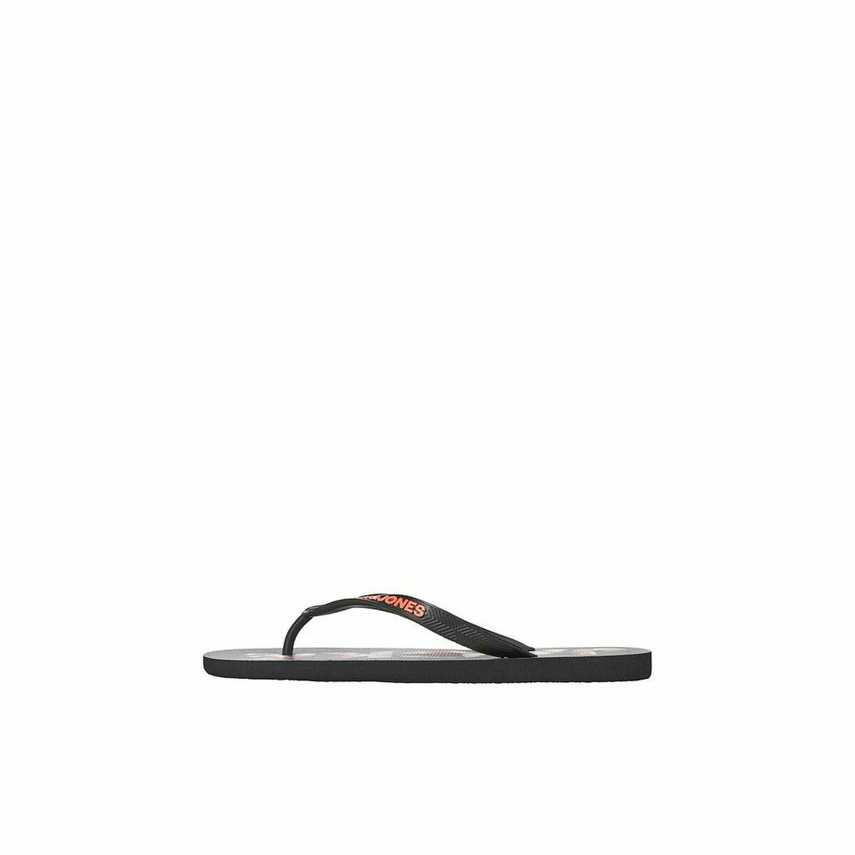 Strandtofflor för män Jack & Jones FWLOGO PALM PRINT 12230642 Svart finns hos Aktivcamping