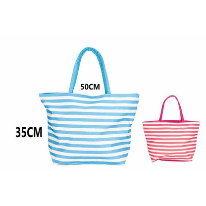Strandväska Bismark Blå Rosa Oxford 50 x 16 x 35 cm finns hos Aktivcamping