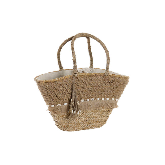 Strandväska DKD Home Decor 53 x 15 x 51,5 cm Naturell Sjögräs finns hos Aktivcamping