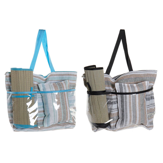 Strandväska DKD Home Decor Blå Brun Grön Grå Mint PVC Kanvas 44 x 23 x 62 cm (2 antal) finns hos Aktivcamping