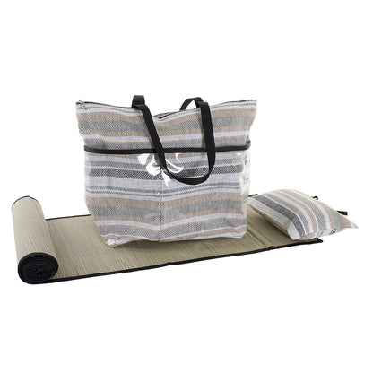 Strandväska DKD Home Decor Blå Brun Grön Grå Mint PVC Kanvas 44 x 23 x 62 cm (2 antal) finns hos Aktivcamping