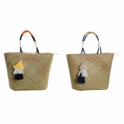 Strandväska DKD Home Decor Orange Naturell Marinblå Fibrer 49 x 18 x 37 cm (2 antal) finns hos Aktivcamping