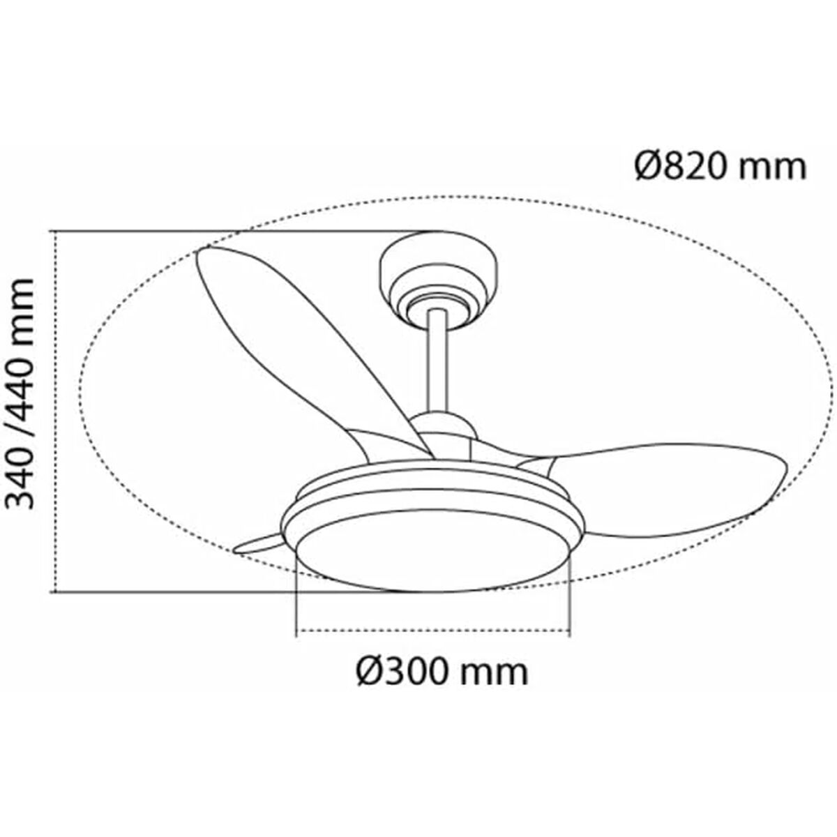 Takfläkt CristalRecord STEL EVO MINI RGB RETRAC Transparent - finns hos Aktivcamping