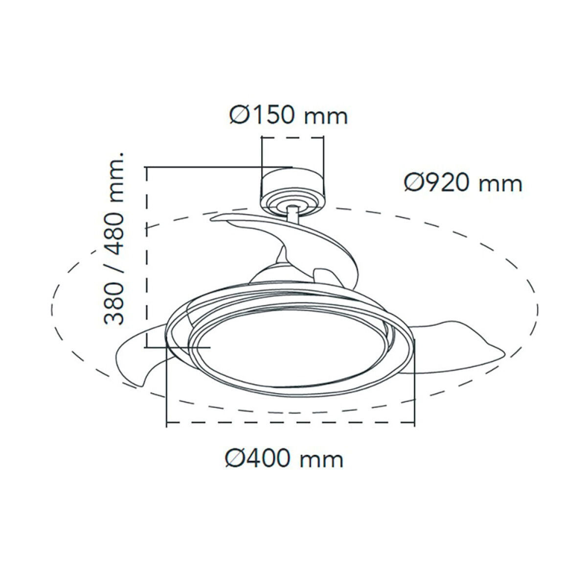 Takfläkt CristalRecord Silvrig 40 W Ø 40 cm finns hos Aktivcamping