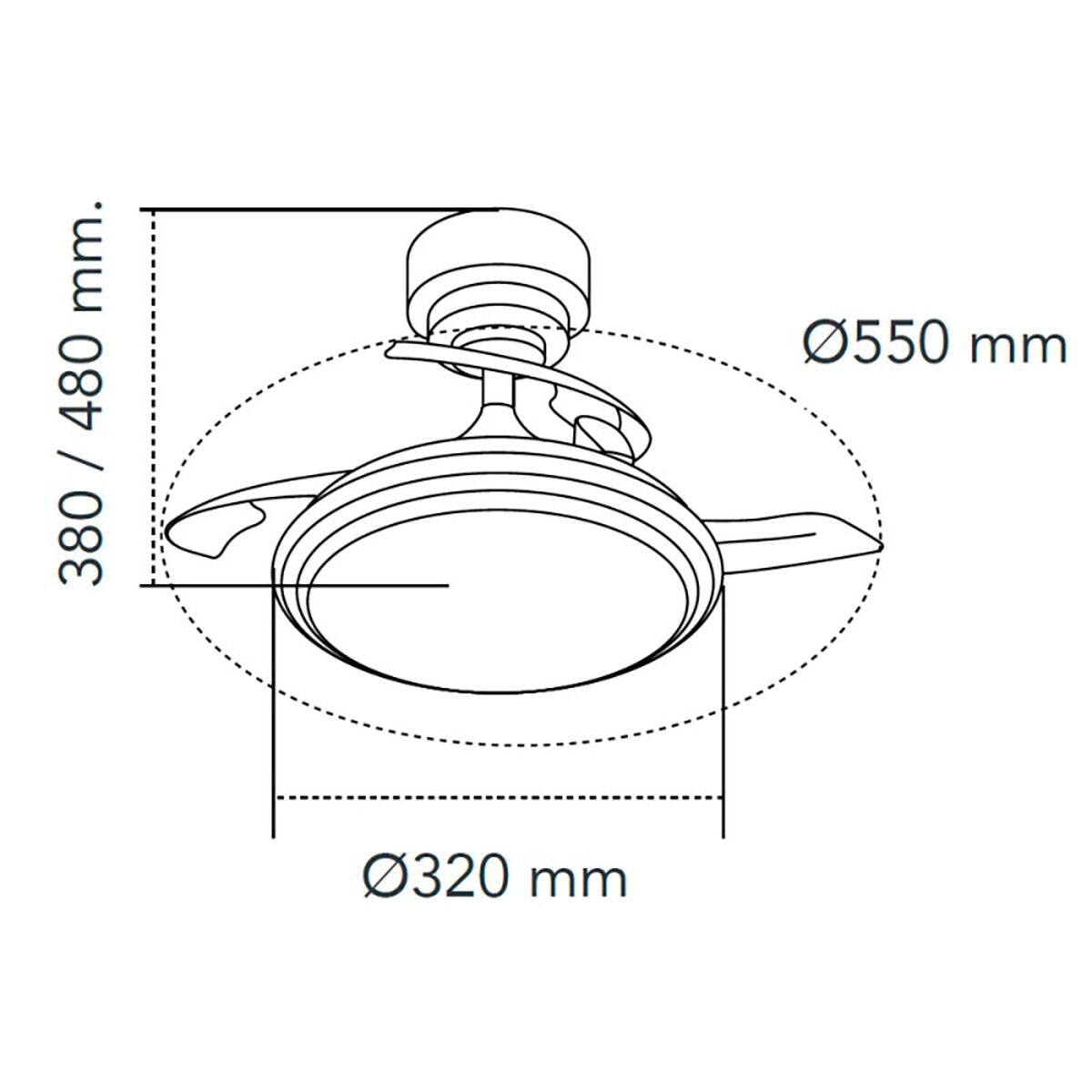 Takfläkt CristalRecord Svart 35 W 1000 Lm (3000 K) (4000 K) finns hos Aktivcamping