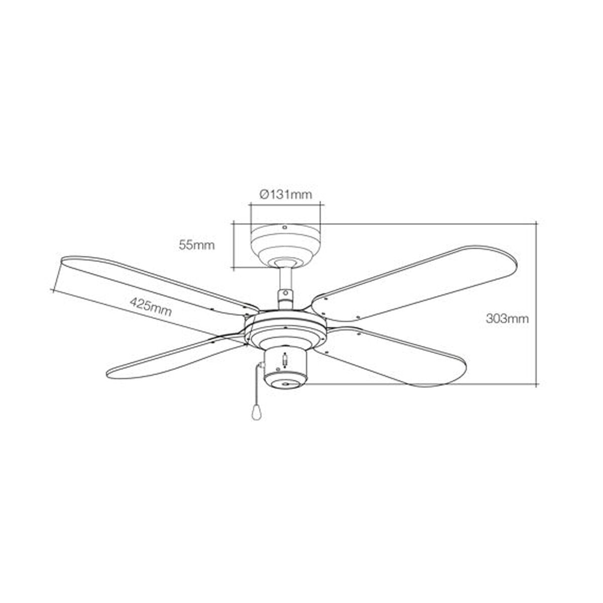 Takfläkt EDM 33802 Báltico Vit 50 W ø 102 cm - finns hos Aktivcamping