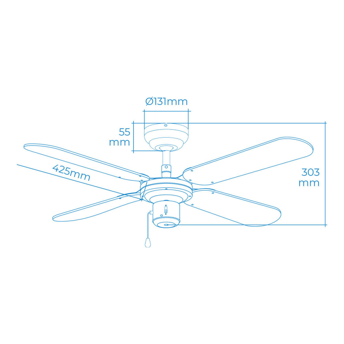 Takfläkt EDM 33802 Báltico Vit 50 W ø 102 cm - finns hos Aktivcamping