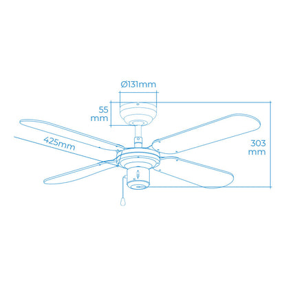 Takfläkt EDM 33802 Báltico Vit 50 W ø 102 cm - finns hos Aktivcamping