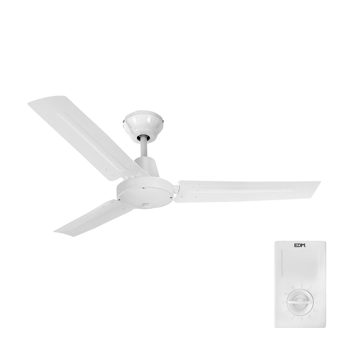 Takfläkt EDM 33981 Vit 60 W Ø 140 cm industriell - finns hos Aktivcamping