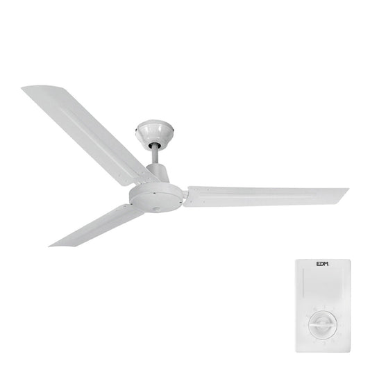 Takfläkt EDM 33982 Vit 60 W Ø 120 cm Mini industriell finns hos Aktivcamping
