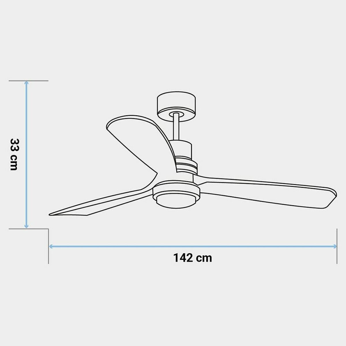 Takfläkt Universal Blue ALM 4056 3A 70W (142 cm) finns hos Aktivcamping