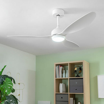 Takfläkt med LED-ljus och 3 ABS-blad Flaled InnovaGoods Vit 36 W 52" Ø132 cm - finns hos Aktivcamping