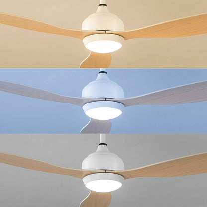 Takfläkt med LED-ljus och 3 ABS-blad Wuled InnovaGoods Trä 36 W 52" Ø132 cm finns hos Aktivcamping