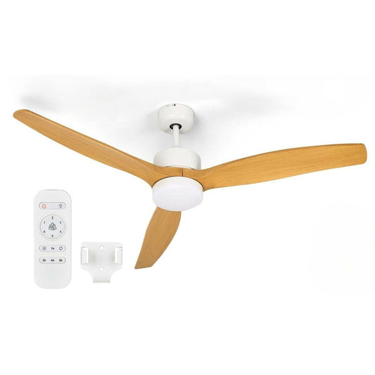 Takfläkt med belysning Argon W-FC5288-3C1L W Vit Brun 40 W Ø 132 cm finns hos Aktivcamping