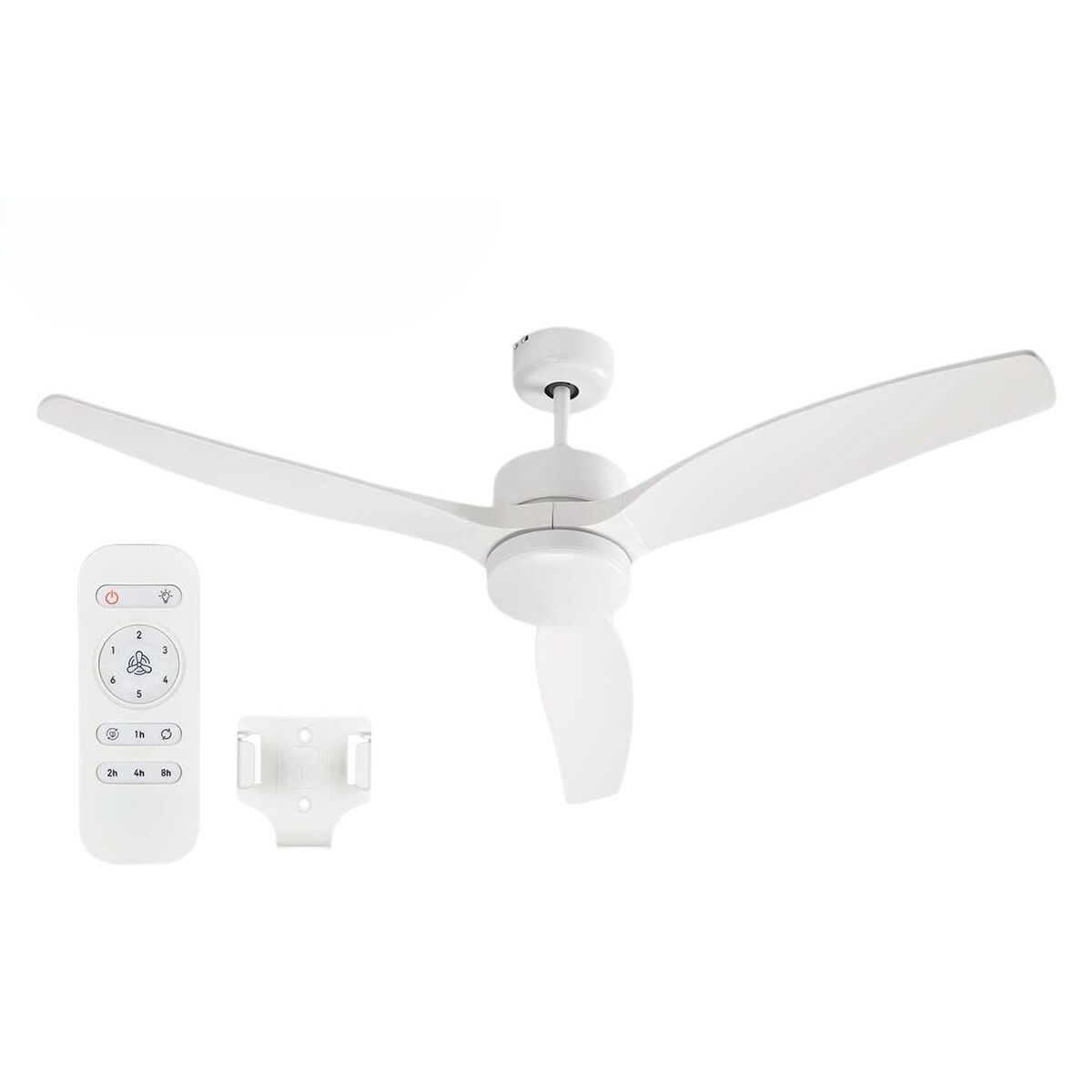 Takfläkt med belysning Argon W-FC5288-3C1L WH Vit 40 W Ø 132 cm finns hos Aktivcamping