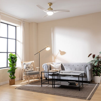 Takfläkt med belysning Cecotec Aero 560 Vit Gyllene 18 W 60 W finns hos Aktivcamping