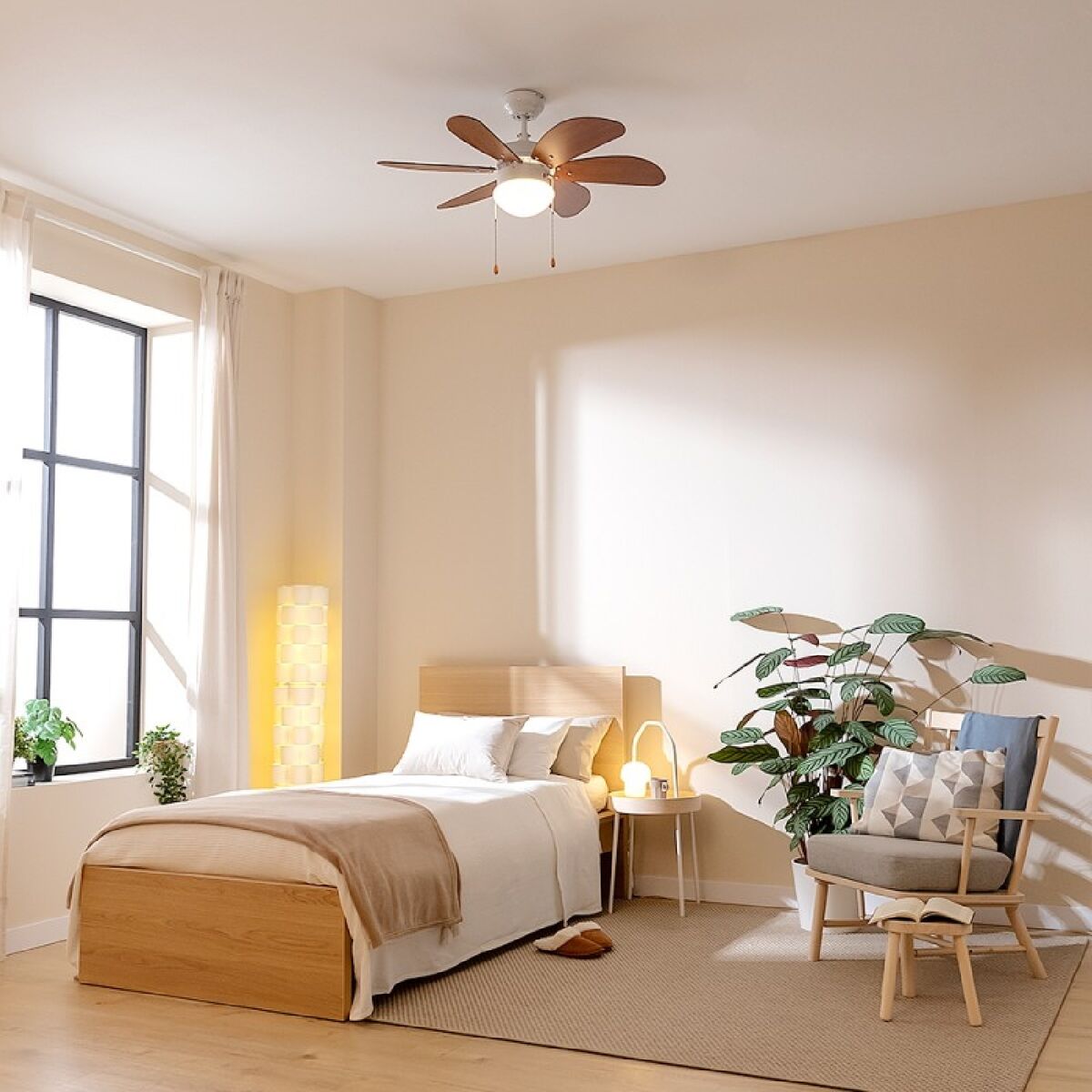 Takfläkt med belysning Cecotec EnergySilence Aero 365 Vit Trä 50 W finns hos Aktivcamping