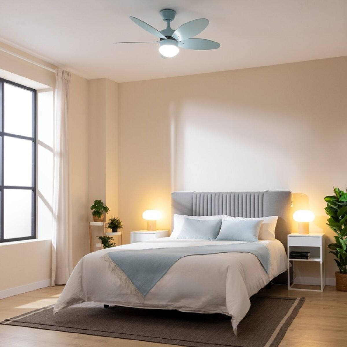 Takfläkt med belysning Cecotec EnergySilence Aero 4260 Ljusblå 18 W 40 W finns hos Aktivcamping