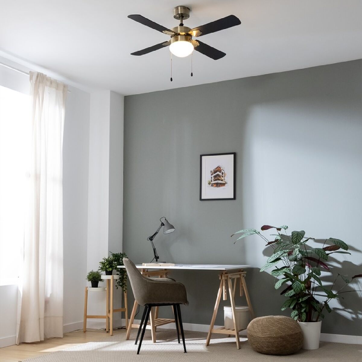 Takfläkt med belysning Cecotec EnergySilence Aero 450 Svart Gyllene 50 W - finns hos Aktivcamping