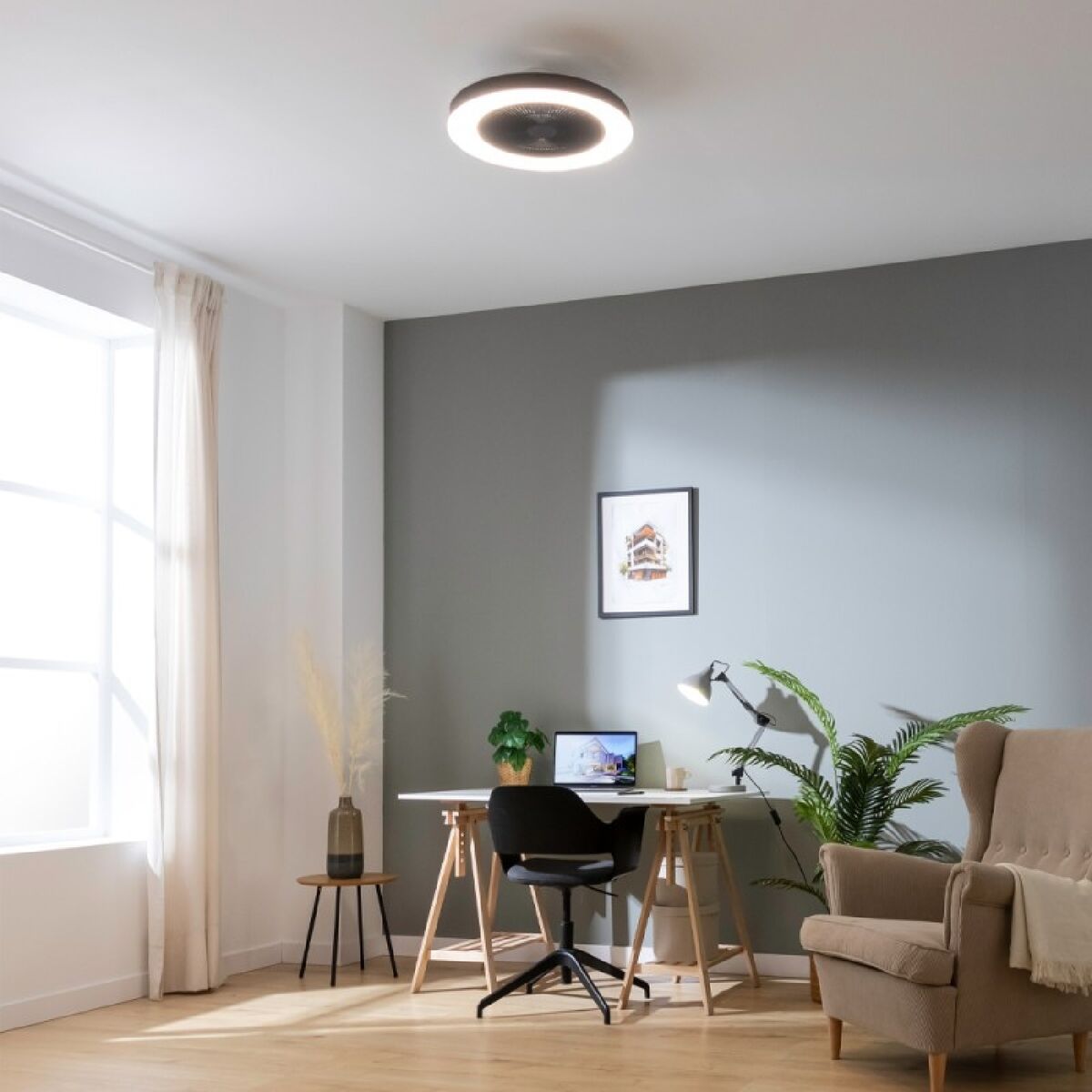 Takfläkt med belysning Cecotec EnergySilence LampAero 600 Svart 20 W 40 W finns hos Aktivcamping