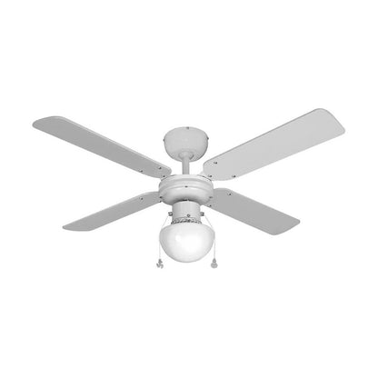 Takfläkt med belysning EDM 33800 Caribe Vit 50 W finns hos Aktivcamping