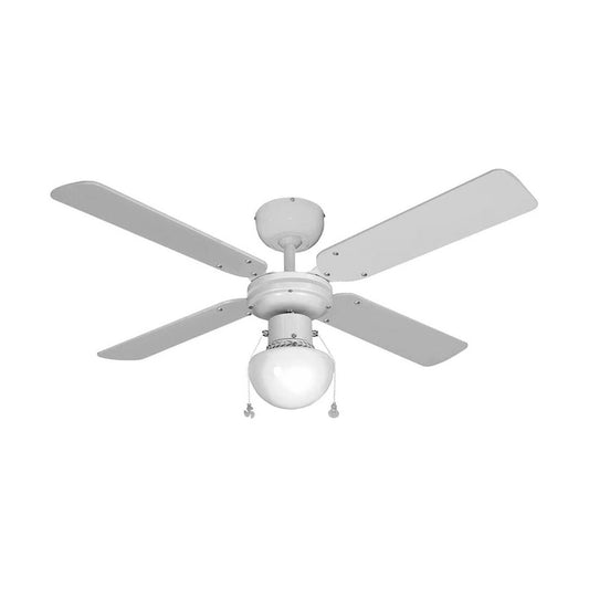Takfläkt med belysning EDM 33800 Caribe Vit 50 W finns hos Aktivcamping