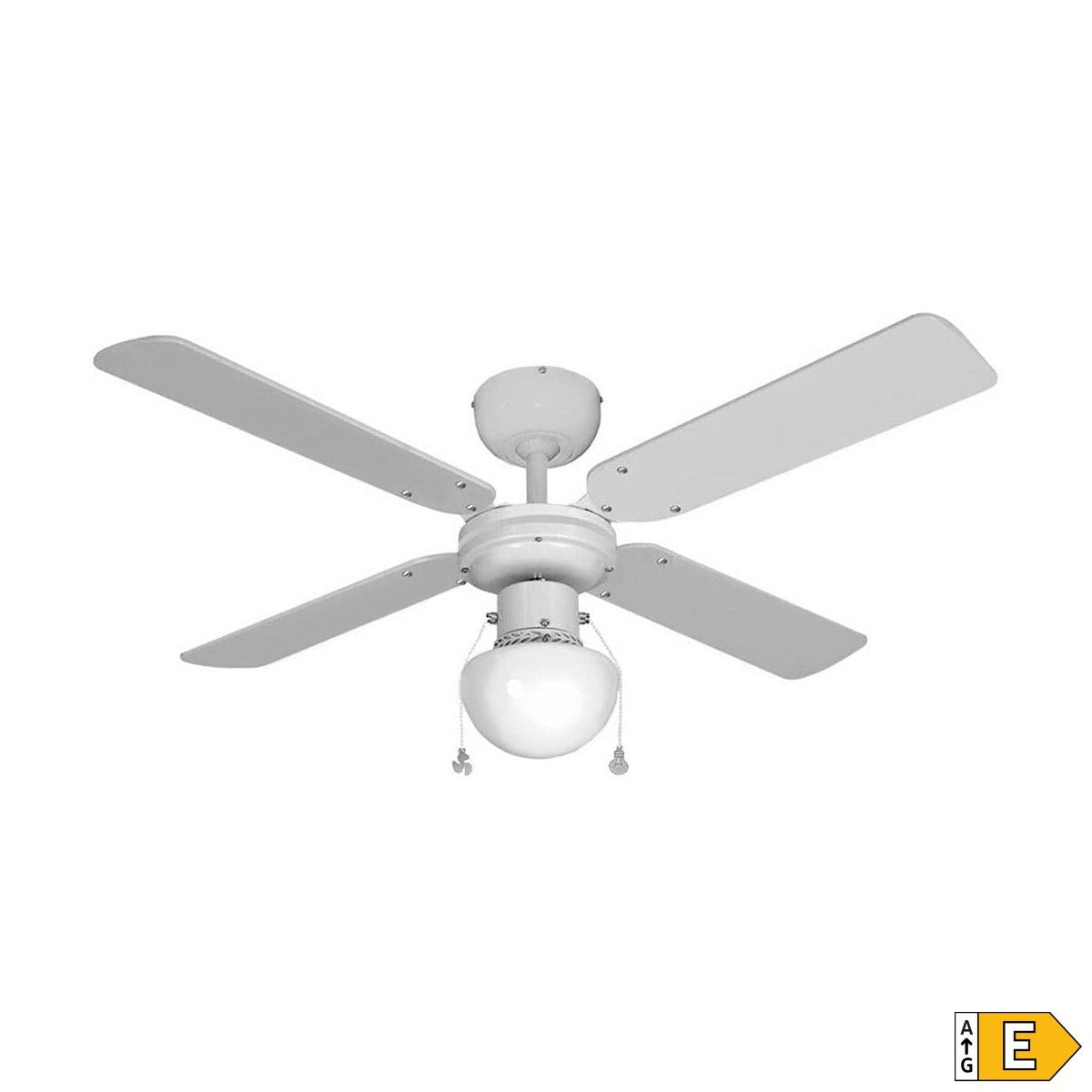 Takfläkt med belysning EDM 33800 Caribe Vit 50 W finns hos Aktivcamping