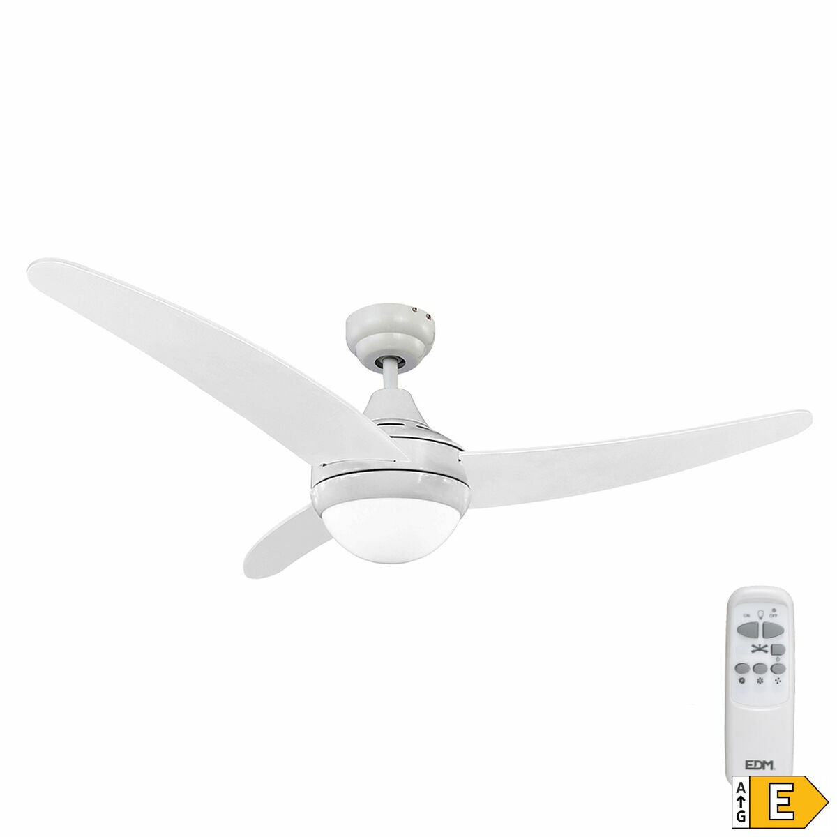 Takfläkt med belysning EDM 33803 Egeo Vit 60 W finns hos Aktivcamping