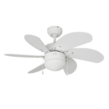 Takfläkt med belysning EDM 33985 Aral Vit 50 W finns hos Aktivcamping