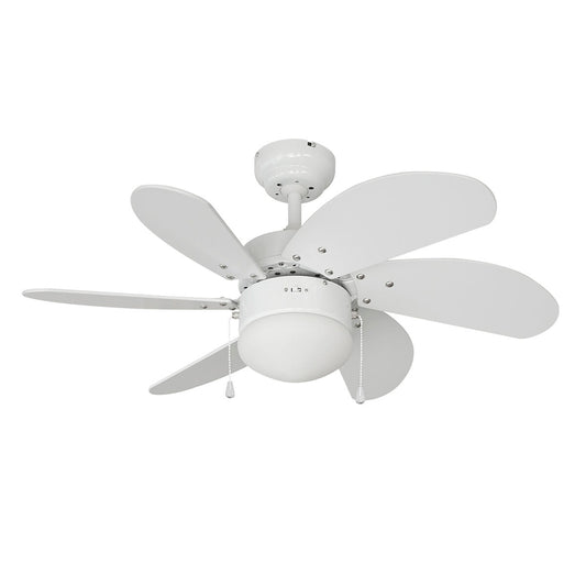 Takfläkt med belysning EDM 33985 Aral Vit 50 W finns hos Aktivcamping