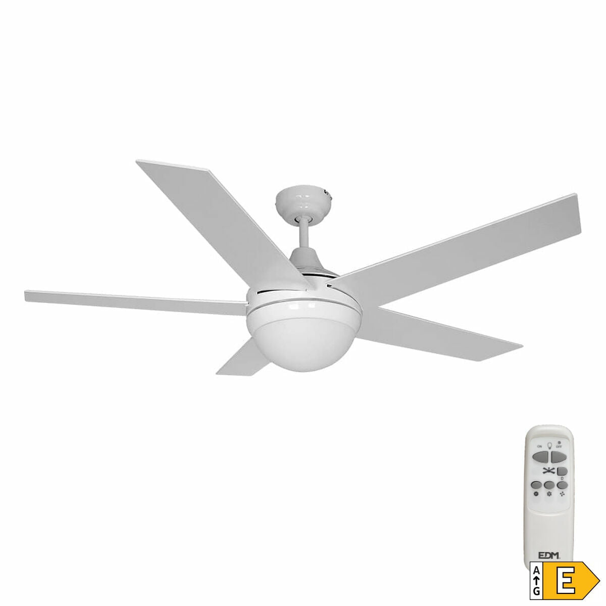 Takfläkt med belysning EDM 33988 Adriatico Vit 60 W finns hos Aktivcamping