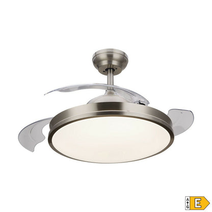 Takfläkt med belysning Philips Atlas 35 W 28 W 4500 Lm ickel (2700 K) finns hos Aktivcamping
