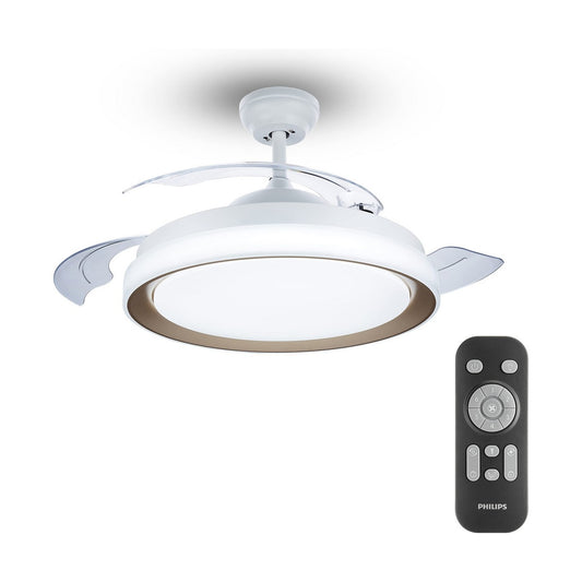Takfläkt med belysning Philips Atlas Gyllene 35 W 28 W 4500 Lm (2700 K) finns hos Aktivcamping