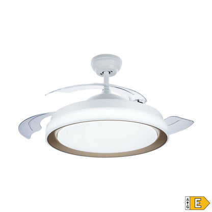 Takfläkt med belysning Philips Atlas Gyllene 35 W 28 W 4500 Lm (2700 K) finns hos Aktivcamping