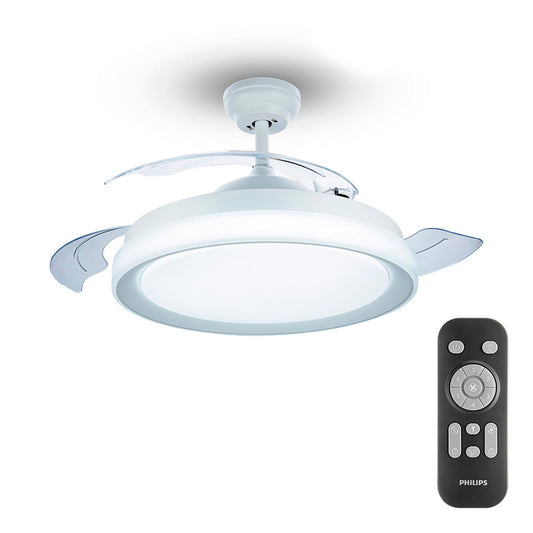 Takfläkt med belysning Philips Atlas Vit 35 W 28 W 4500 Lm finns hos Aktivcamping