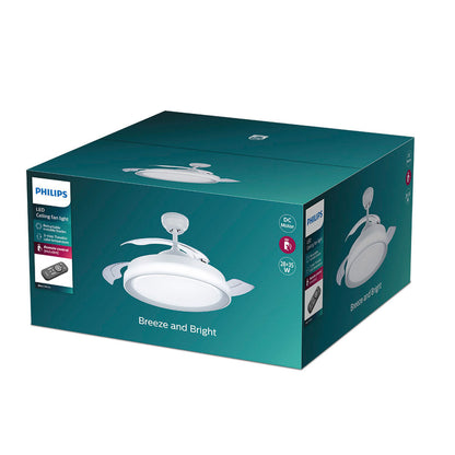 Takfläkt med belysning Philips Atlas Vit 35 W 28 W 4500 Lm finns hos Aktivcamping