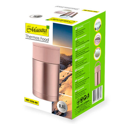 Termos Feel Maestro MR-1636 Rosa Gyllene Rostfritt stål 800 ml finns hos Aktivcamping
