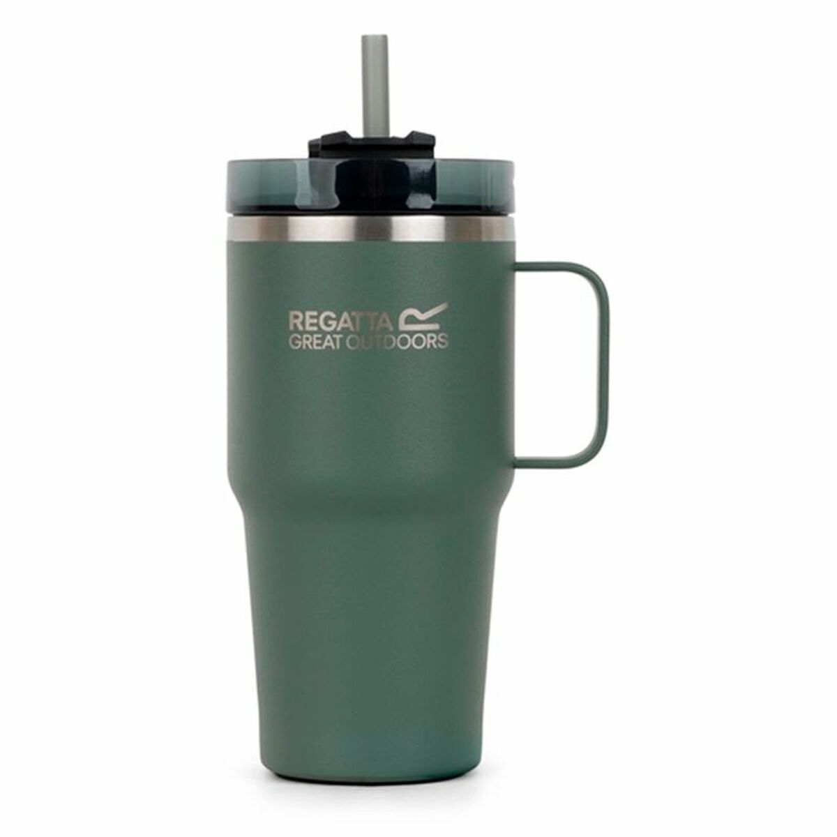 Termosmugg med Sugrör Regatta Thermo Insulated Mug 600 ml Grön Rostfritt stål finns hos Aktivcamping