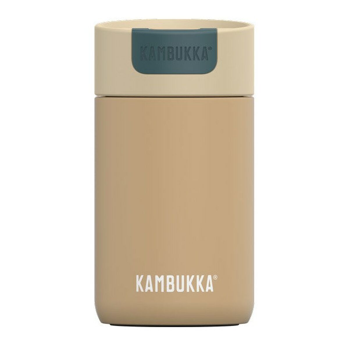 Termosmugg med lock Kambukka Olympus Svart Beige Rostfritt stål 300 ml finns hos Aktivcamping