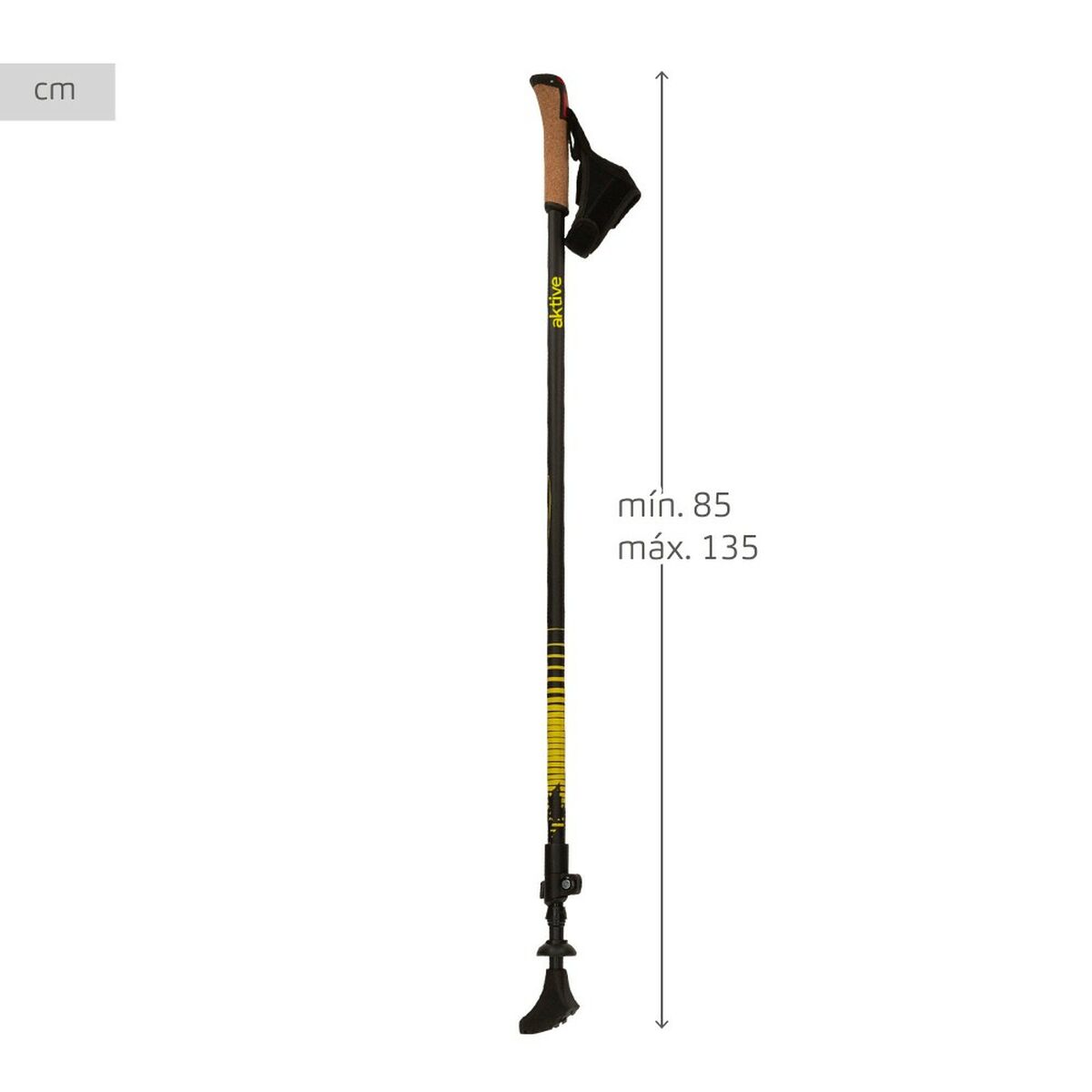 Trekkingkäpp Aktive 4,5 x 135 x 3 cm (2 antal) - finns hos Aktivcamping