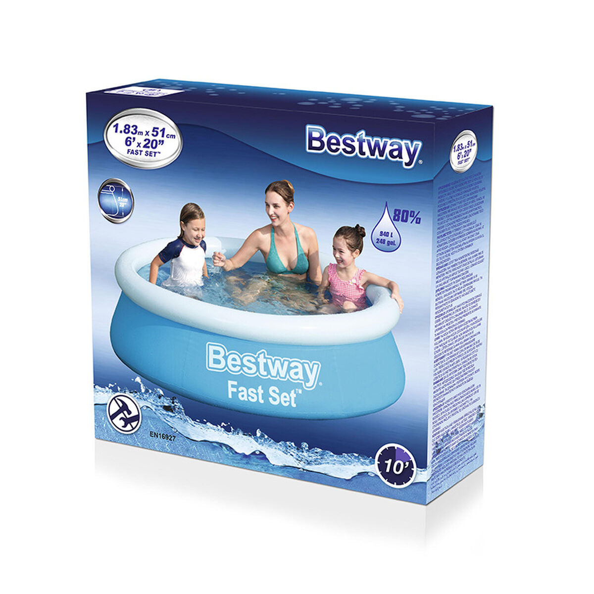 Uppblåsbar Pool Bestway Ring 183x51 cm finns hos Aktivcamping