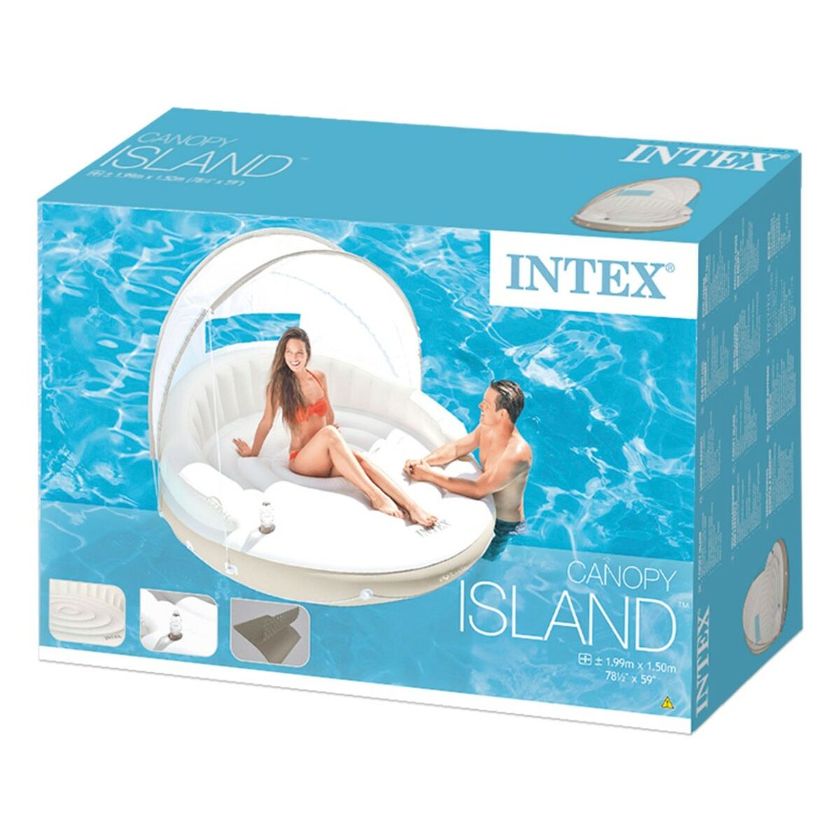 Uppblåsbar Solbädd Intex Canopy 199 x 150 cm finns hos Aktivcamping
