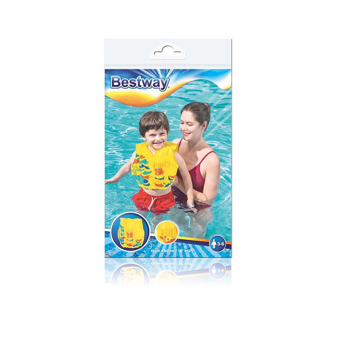 Uppblåsbar badväst Bestway 41 x 30 cm Krabba 3-6 år finns hos Aktivcamping