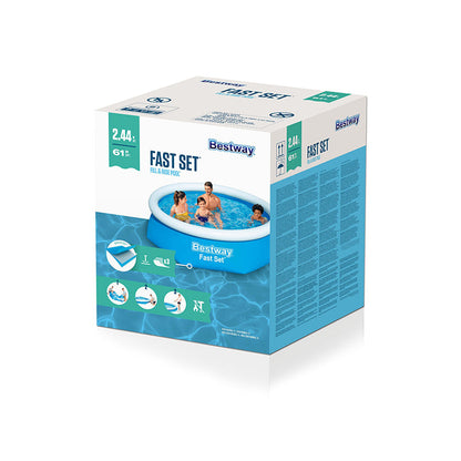 Uppblåsbar bassäng Bestway Blå 1880 L 244 x 61 cm - finns hos Aktivcamping