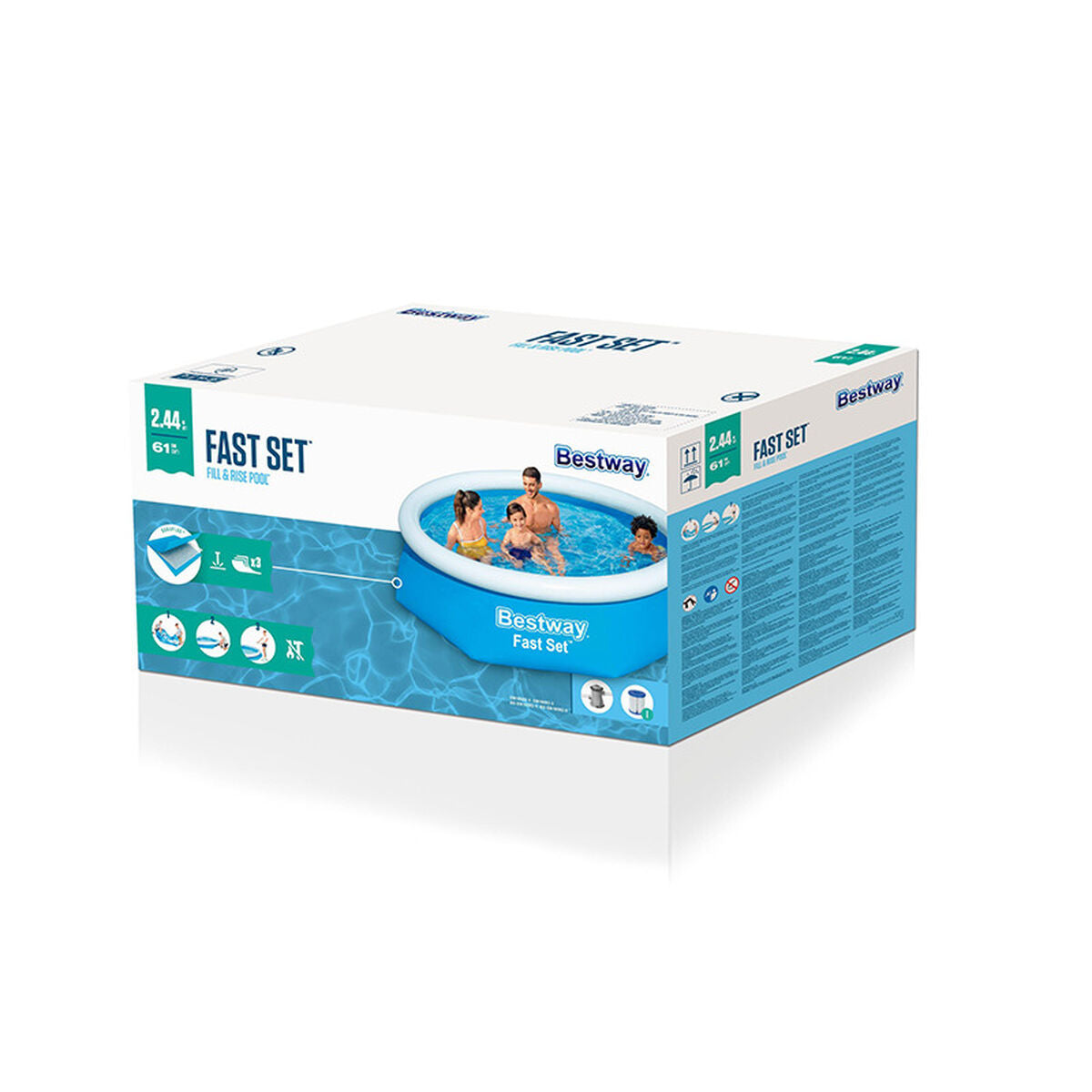 Uppblåsbar bassäng Bestway Blå 3200 L 305 x 66 cm - finns hos Aktivcamping