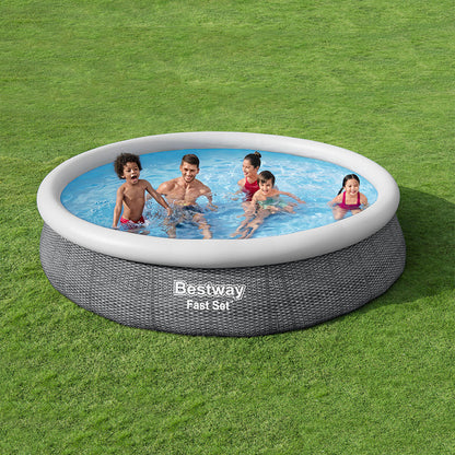 Uppblåsbar bassäng Bestway Grå 5377 L 366 x 76 cm finns hos Aktivcamping