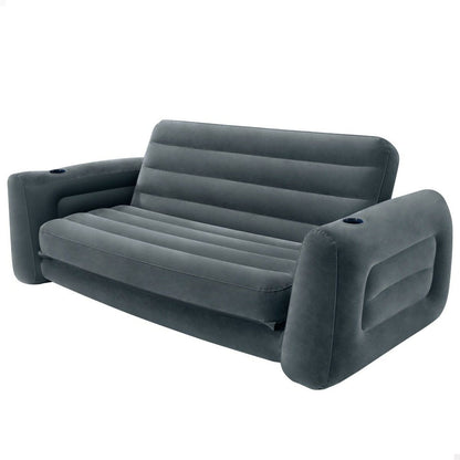 Uppblåsbar bäddsoffa Intex Pull-Out 203 x 66 x 224 cm Grå - finns hos Aktivcamping