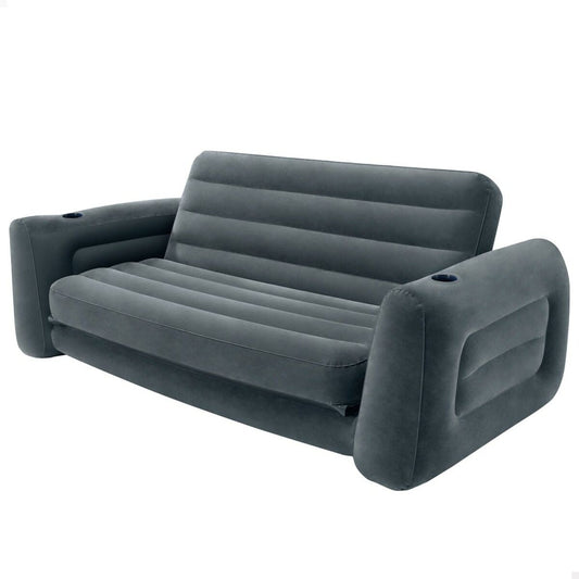 Uppblåsbar bäddsoffa Intex Pull-Out 203 x 66 x 224 cm Grå - finns hos Aktivcamping